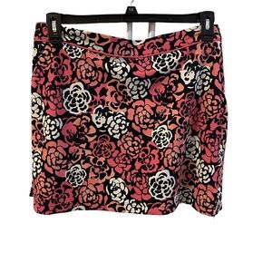 Tehama Women’s Floral Bohemian Print Skort with Shorts Side Zipper Sz 8